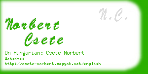 norbert csete business card